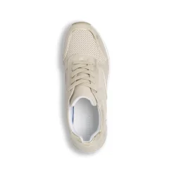 Sneakers da Donna platform beige con tomaia traforata Lora Ferres