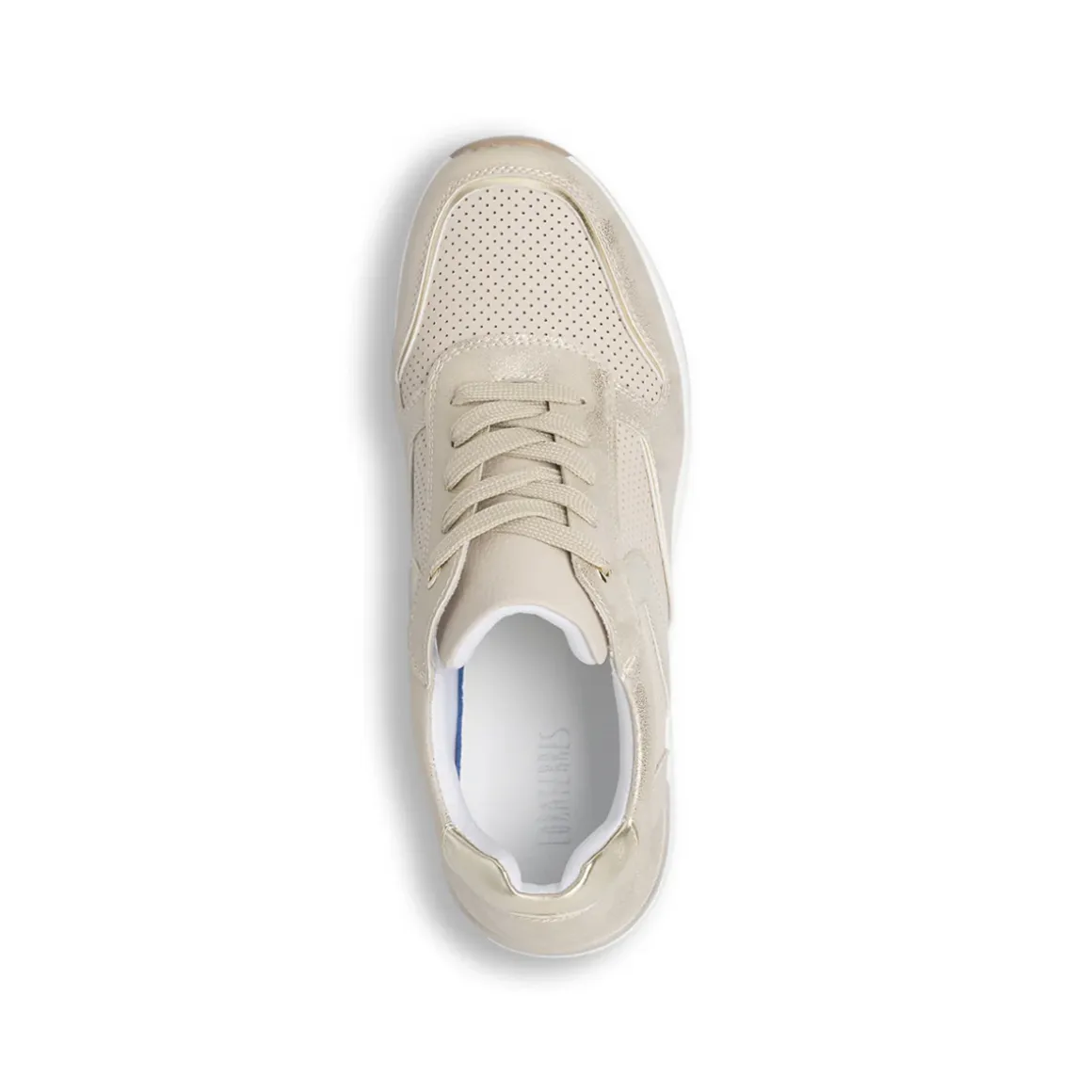 Sneakers da Donna platform beige con tomaia traforata Lora Ferres
