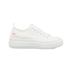 Sneakers da donna platform bianche in tessuto Swish Jeans