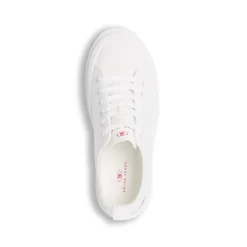 Sneakers da donna platform bianche in tessuto Swish Jeans