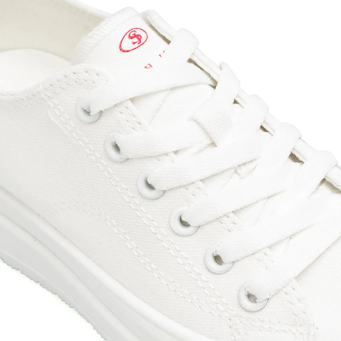 Sneakers da donna platform bianche in tessuto Swish Jeans