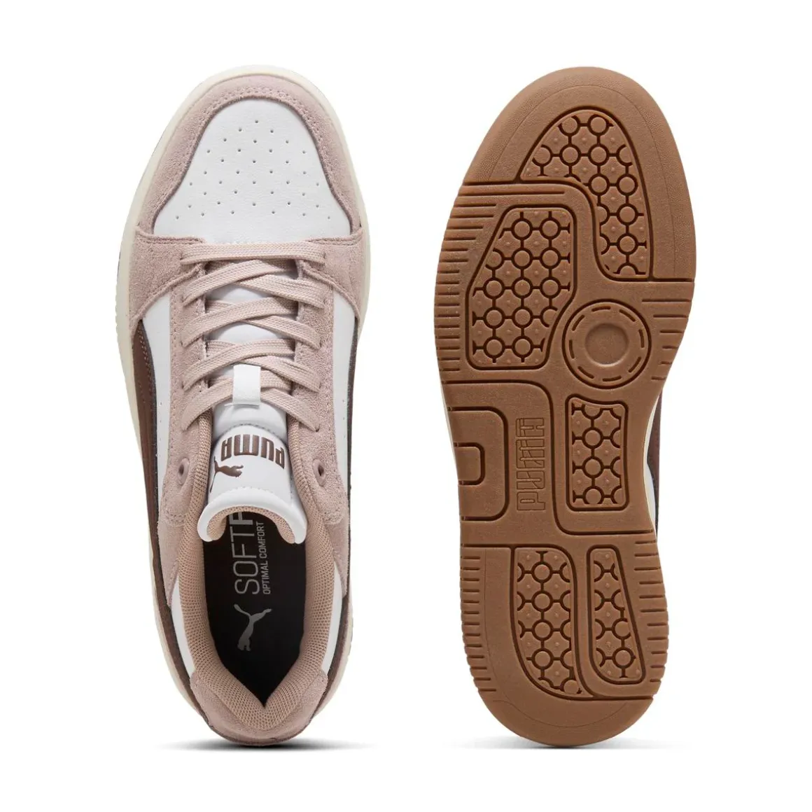 Sneakers da donna rosa Puma Rebound con dettagli effetto scamosciato