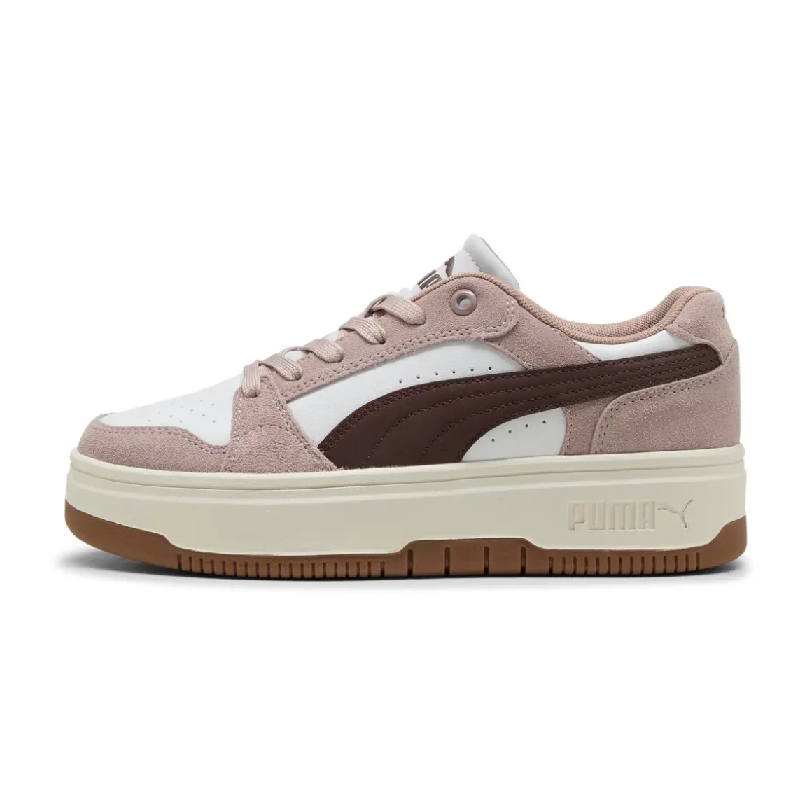 Sneakers da donna rosa Puma Rebound con dettagli effetto scamosciato