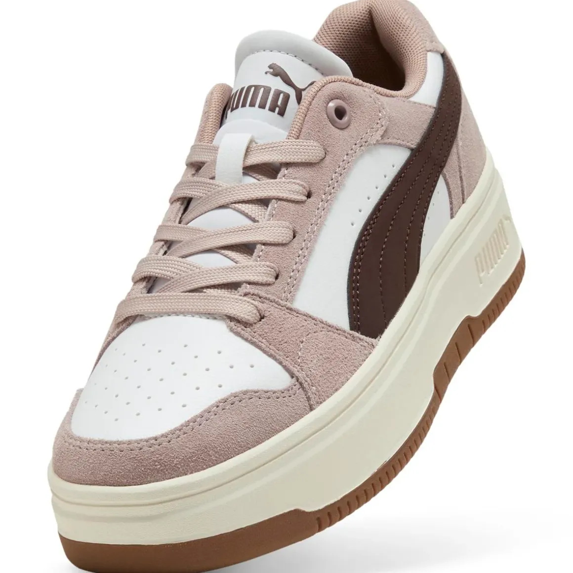 Sneakers da donna rosa Puma Rebound con dettagli effetto scamosciato