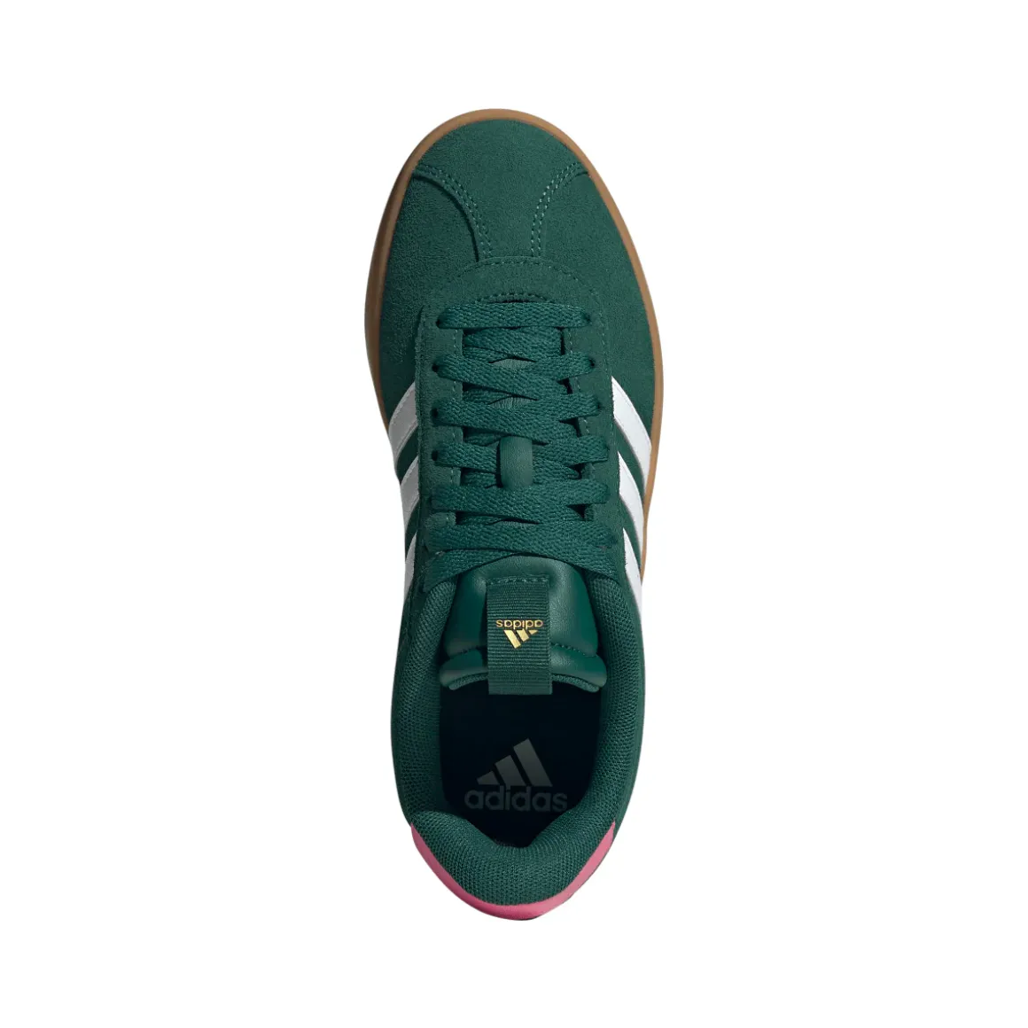 Sneakers da donna verde in pelle effetto scamosciato adidas VL Court 3.0