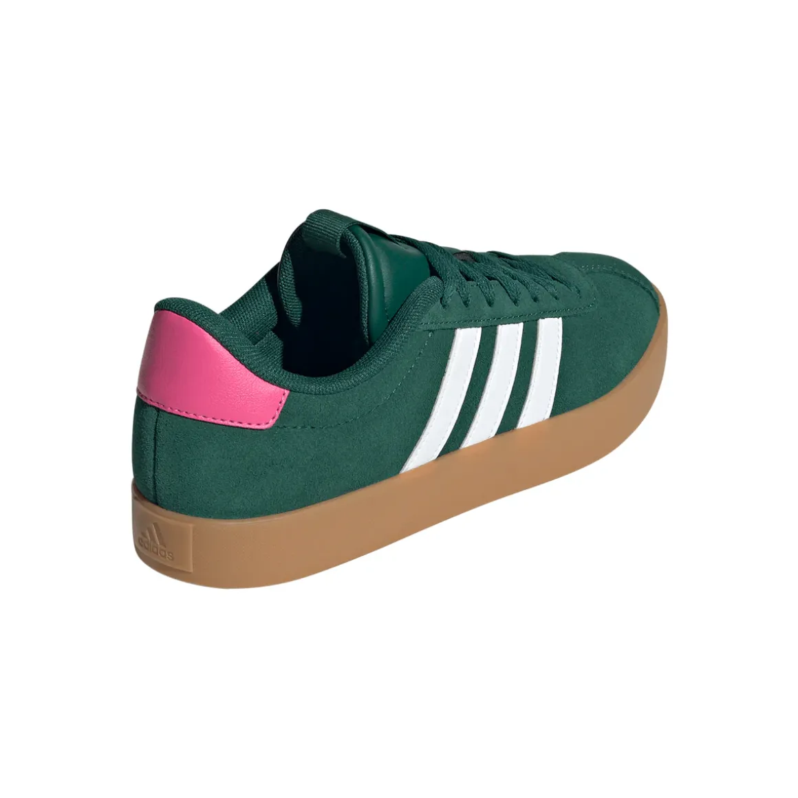 Sneakers da donna verde in pelle effetto scamosciato adidas VL Court 3.0