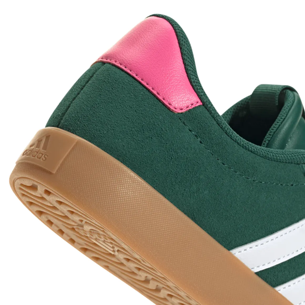 Sneakers da donna verde in pelle effetto scamosciato adidas VL Court 3.0