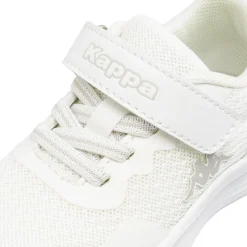 Sneakers da Primi Passi bambina Kappa bianche con strappo in velcro