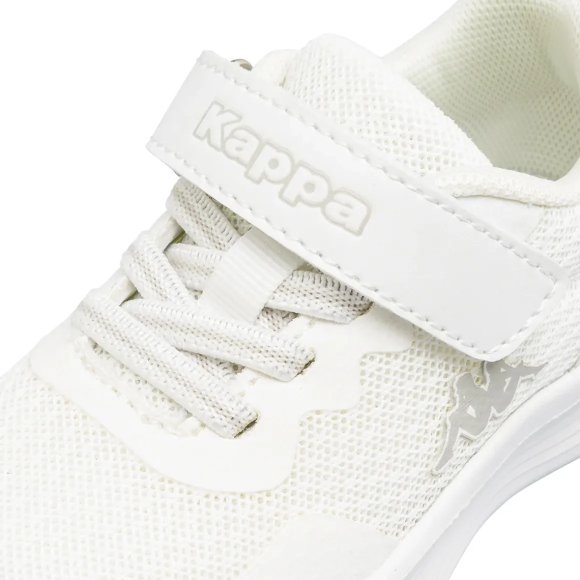 Sneakers da Primi Passi bambina Kappa bianche con strappo in velcro