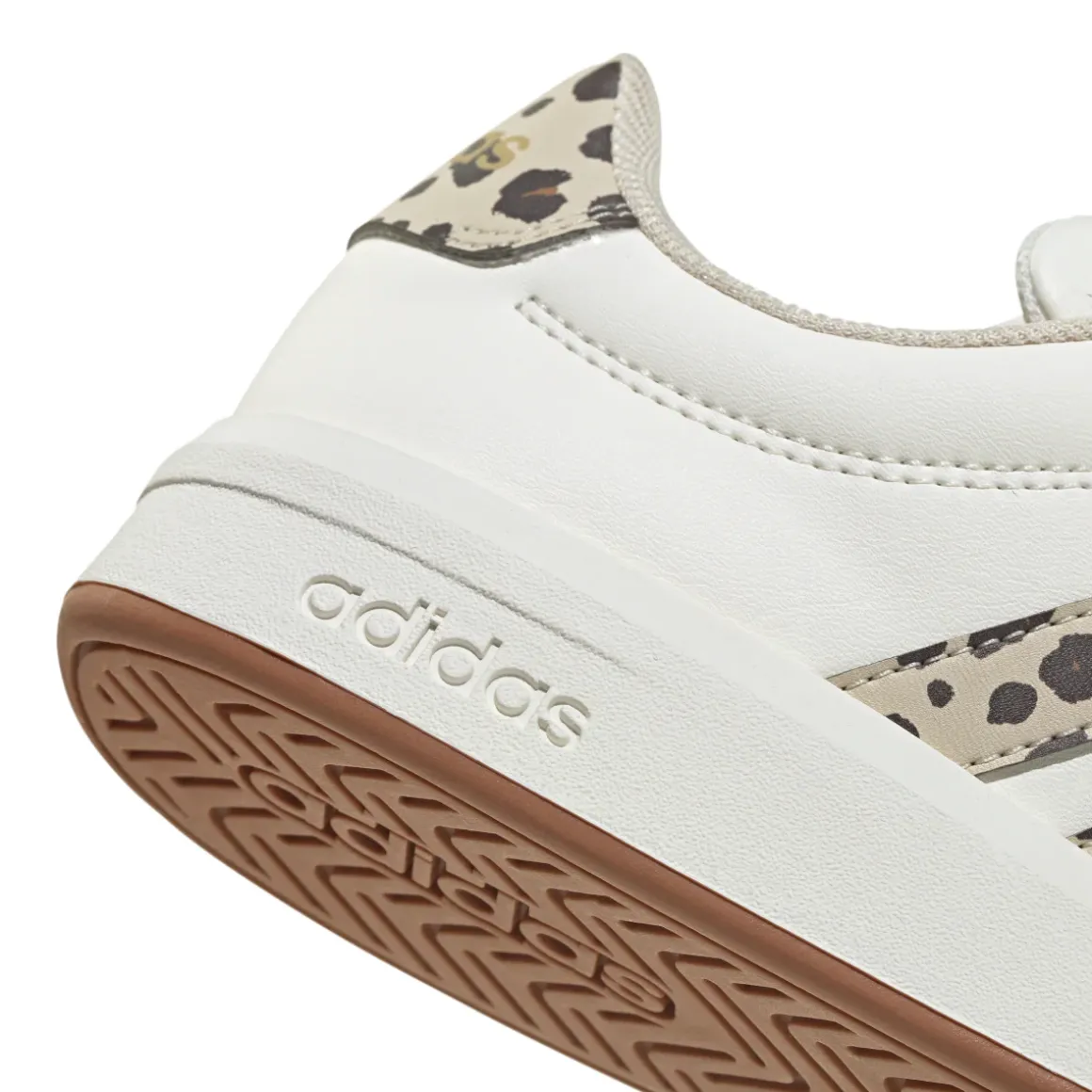 Sneakers da Ragazza adidas Grand Court 3.0 bianche e stampa animalier