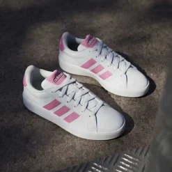 Sneakers da ragazza bianche adidas Grand Court 3.0 con dettagli rosa