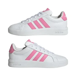 Sneakers da ragazza bianche adidas Grand Court 3.0 con dettagli rosa