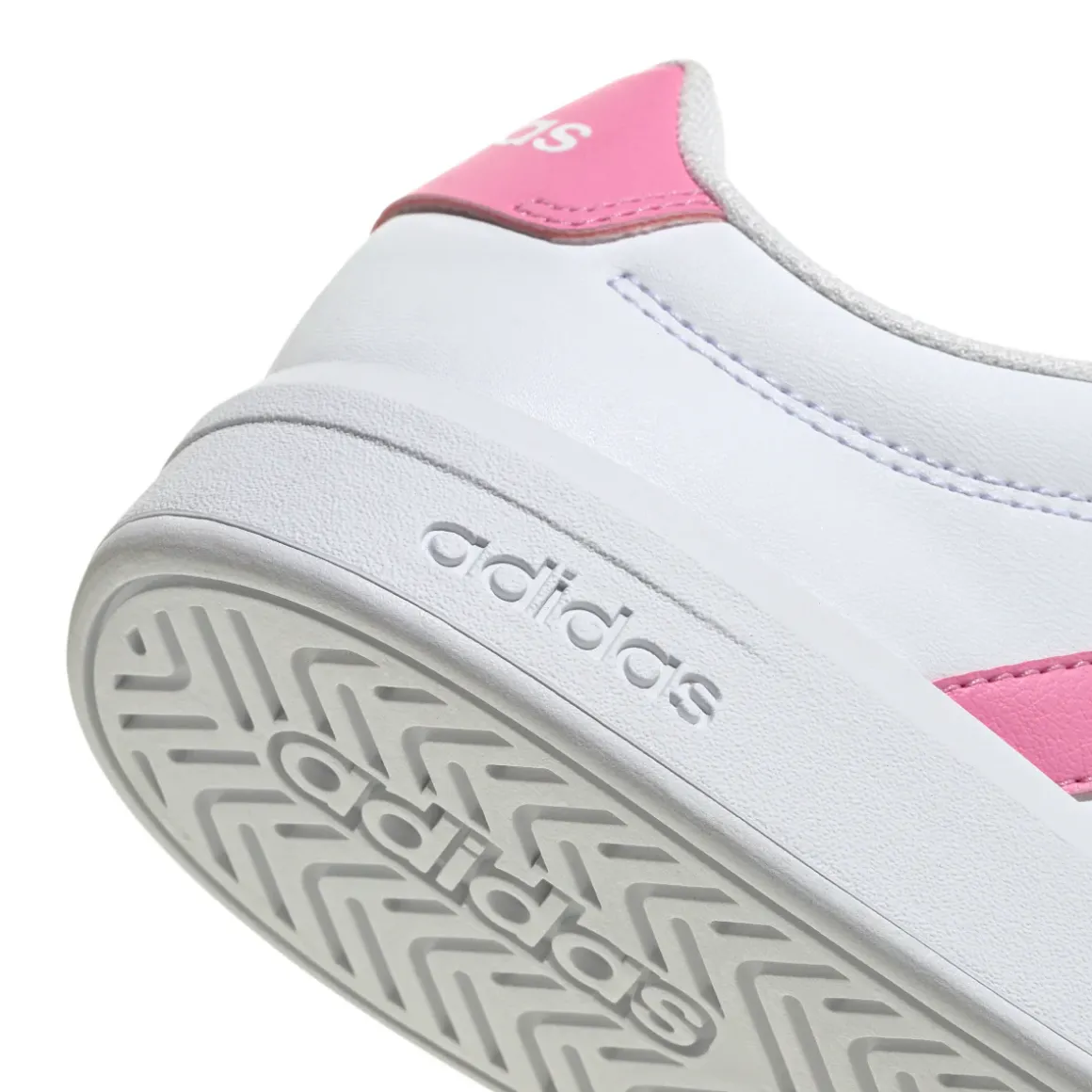 Sneakers da ragazza bianche adidas Grand Court 3.0 con dettagli rosa