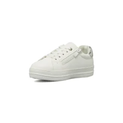 Sneakers da Ragazza bianche Dieci Baci con strass e dettagli argento