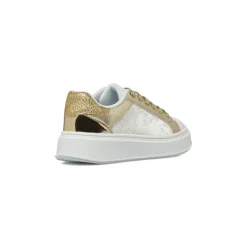 Sneakers da Ragazza bianche e oro con inserti in pizzo Dieci Baci