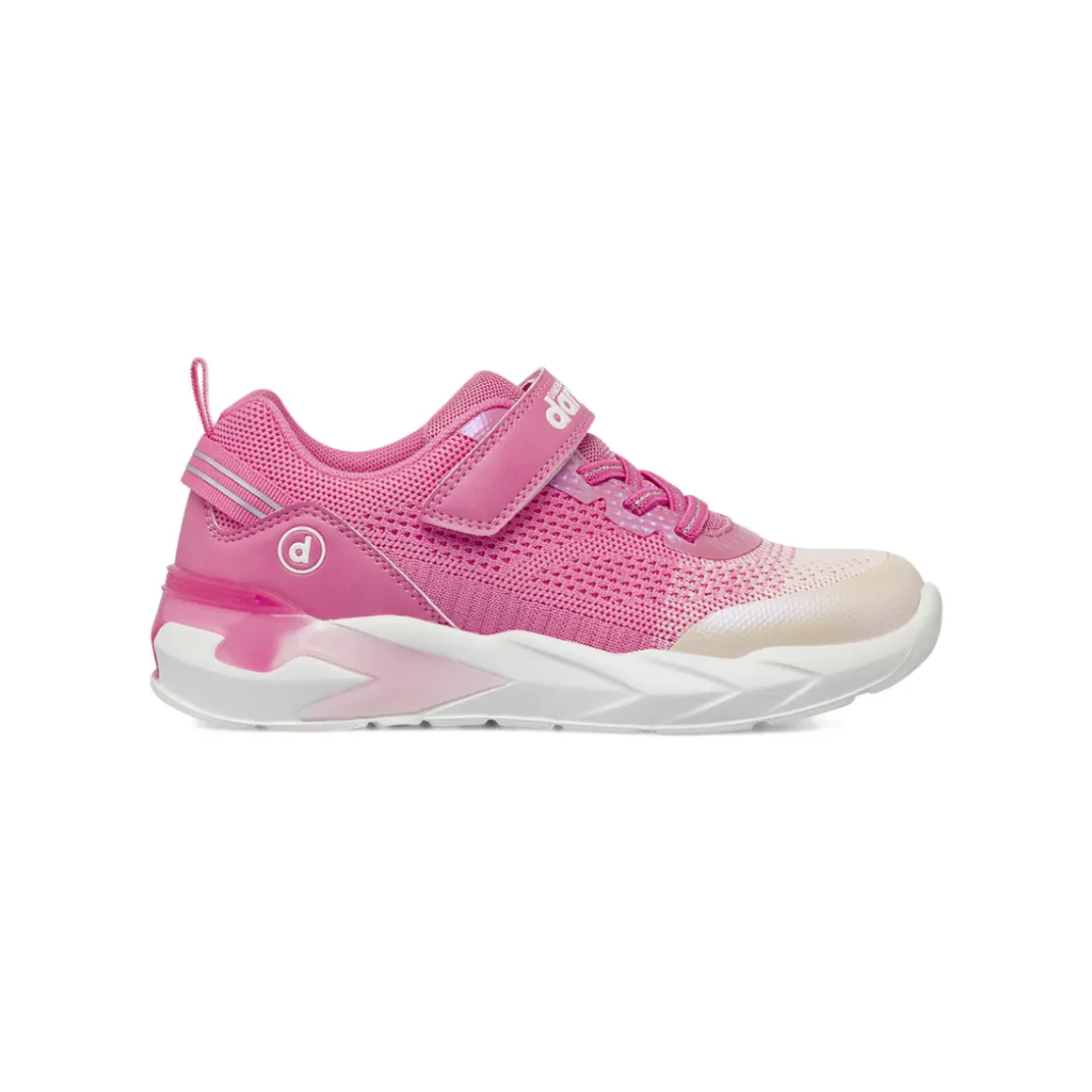 Sneakers da ragazza fucsia con strappo e luci Dimensione Danza