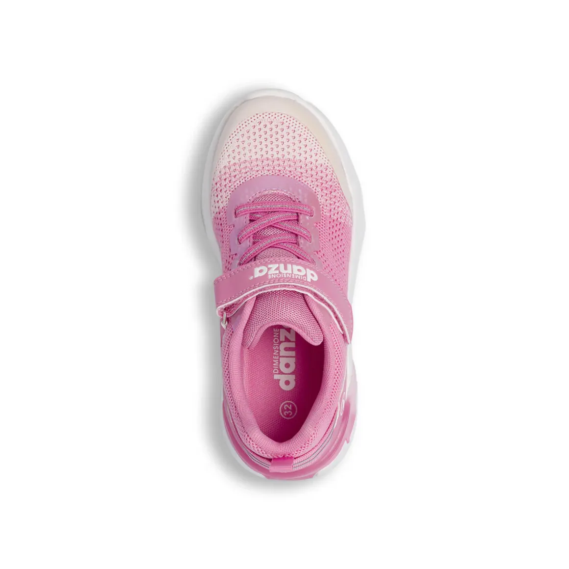 Sneakers da ragazza fucsia con strappo e luci Dimensione Danza