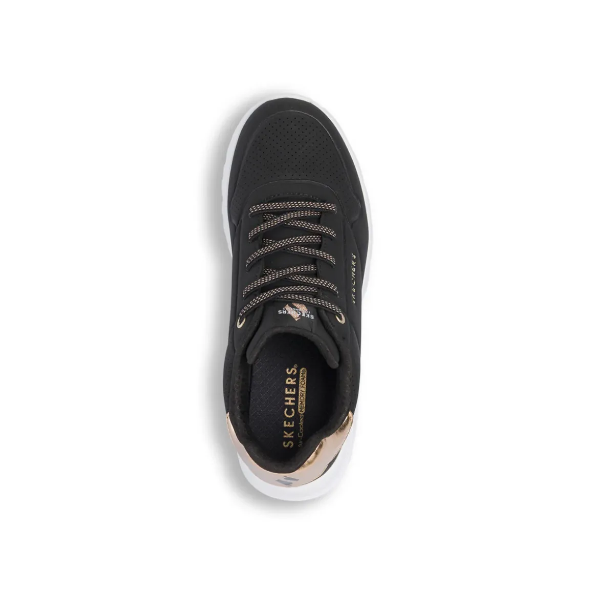 Sneakers da Ragazza nere con suola alta street Skechers