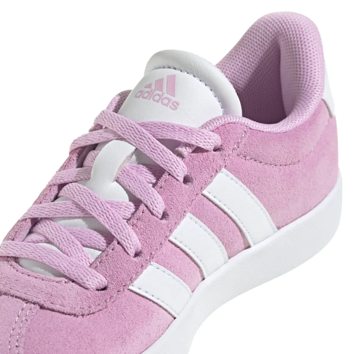 Sneakers da Ragazza rosa effetto scamosciato adidas VL COURT 3.0