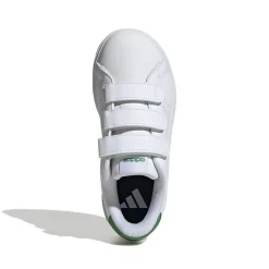 Sneakers da ragazzo bianche con dettagli verdi Advantage Base 2.0 adidas