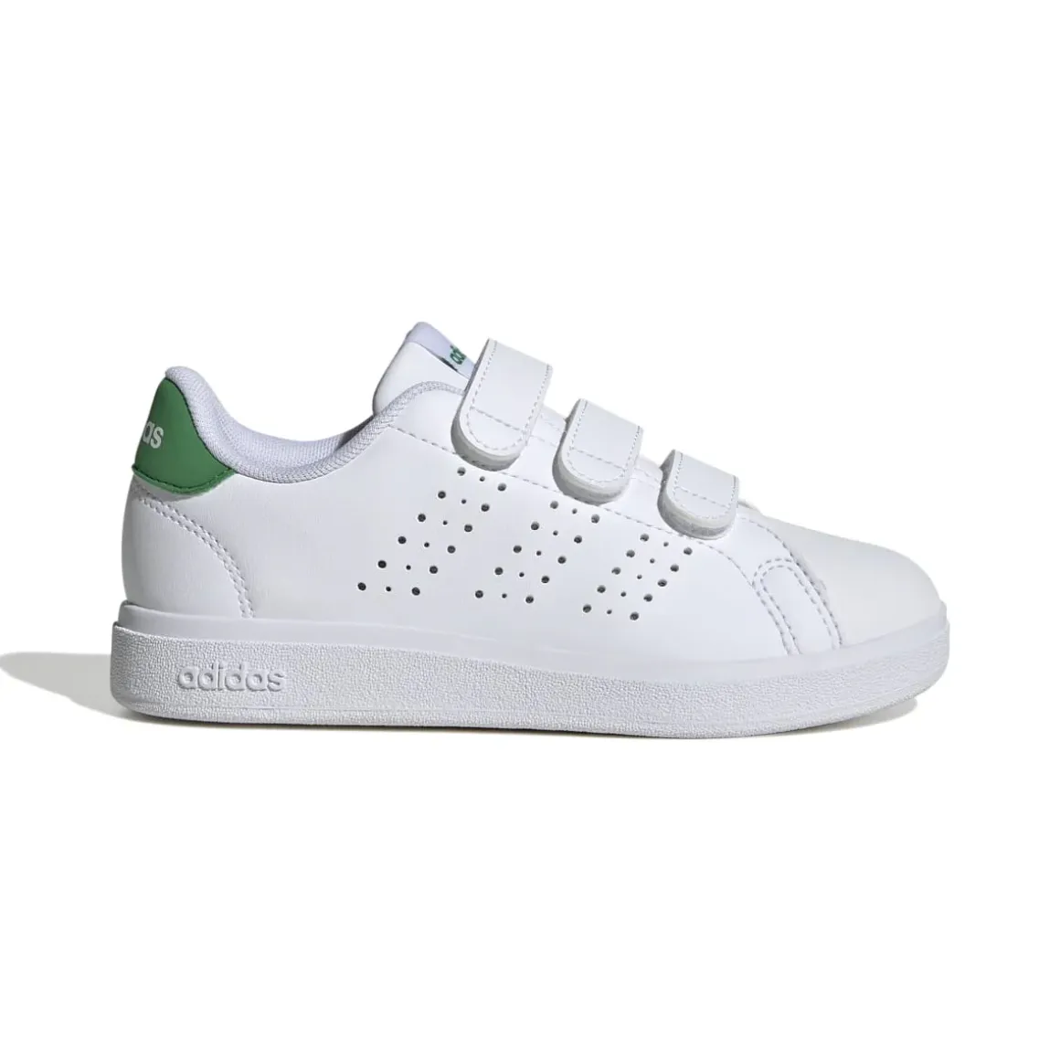 Sneakers da ragazzo bianche con dettagli verdi Advantage Base 2.0 adidas