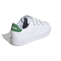 Sneakers da ragazzo bianche con dettagli verdi Advantage Base 2.0 adidas
