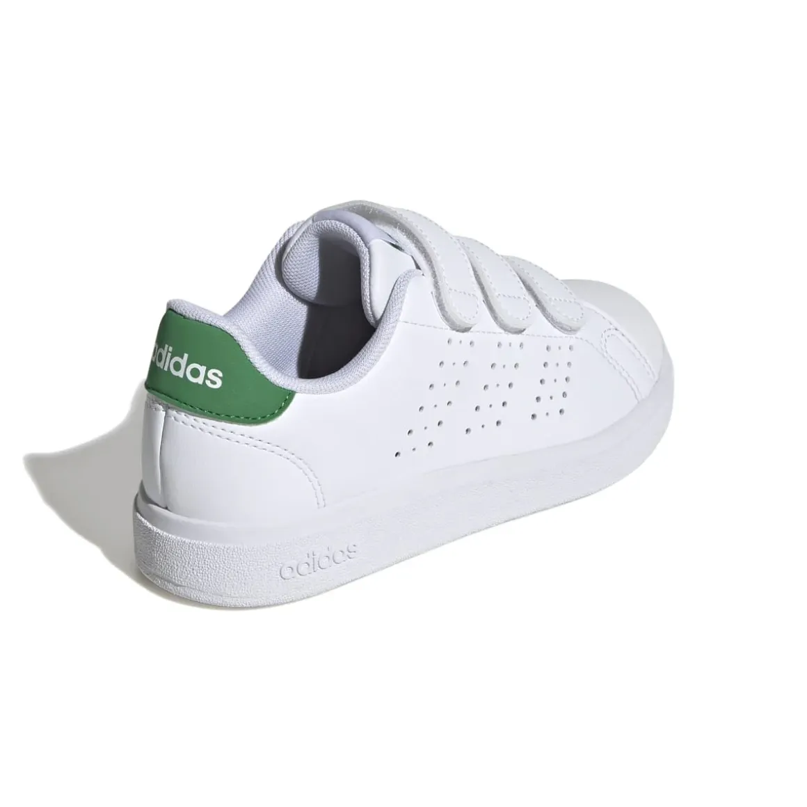 Sneakers da ragazzo bianche con dettagli verdi Advantage Base 2.0 adidas