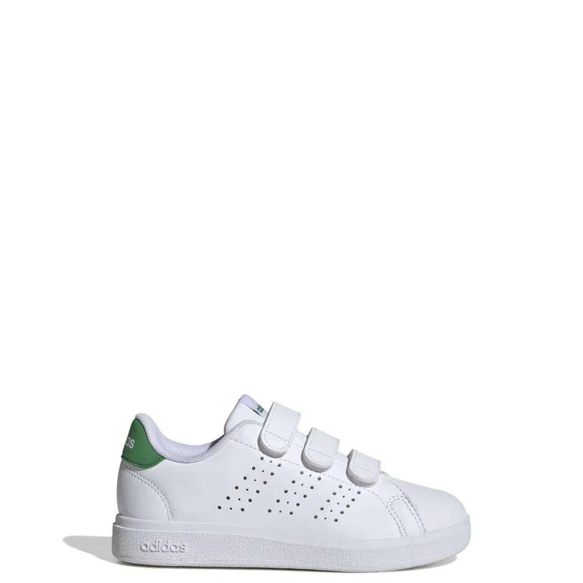 Sneakers da ragazzo bianche con dettagli verdi Advantage Base 2.0 adidas