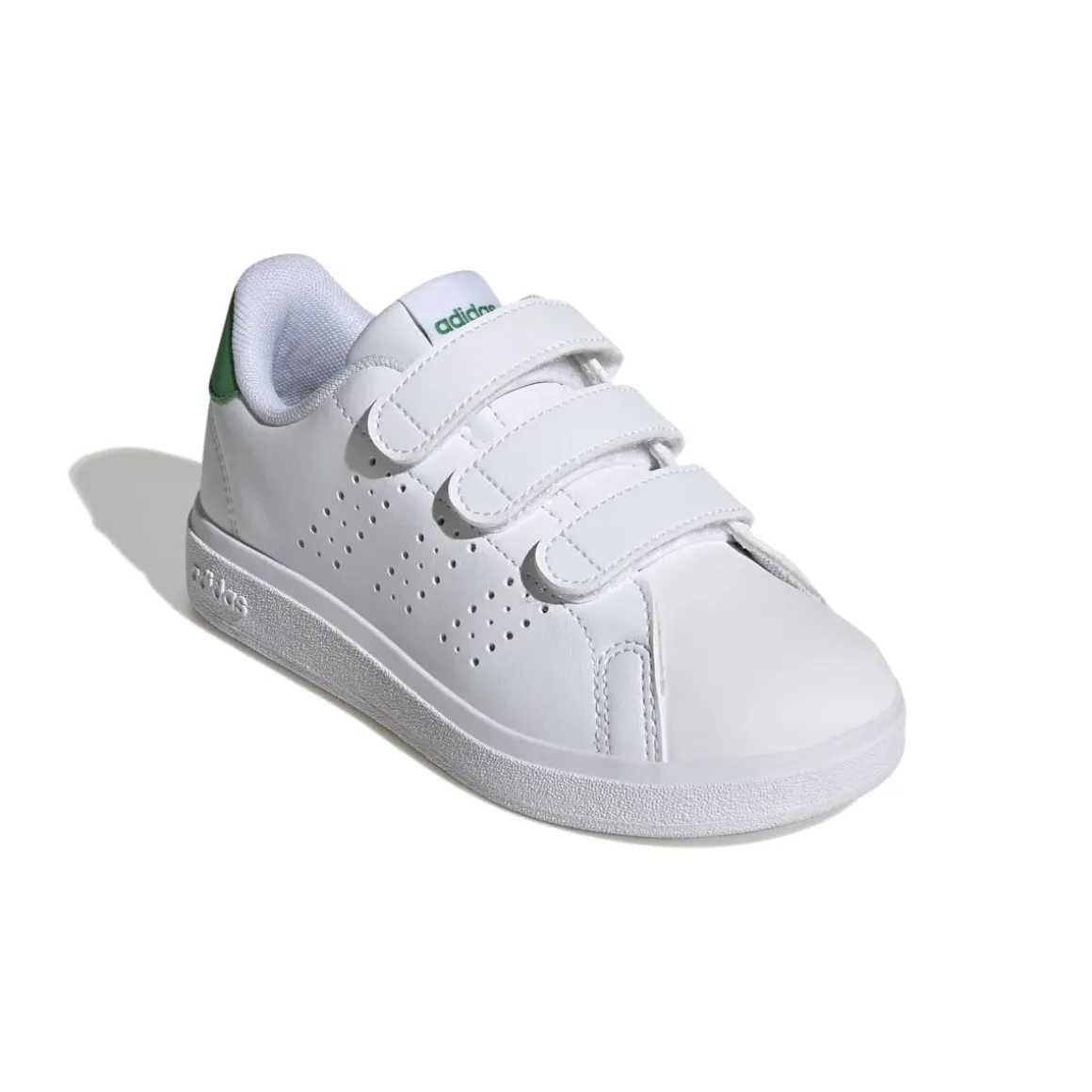 Sneakers da ragazzo bianche con dettagli verdi Advantage Base 2.0 adidas