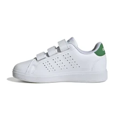 Sneakers da ragazzo bianche con dettagli verdi Advantage Base 2.0 adidas
