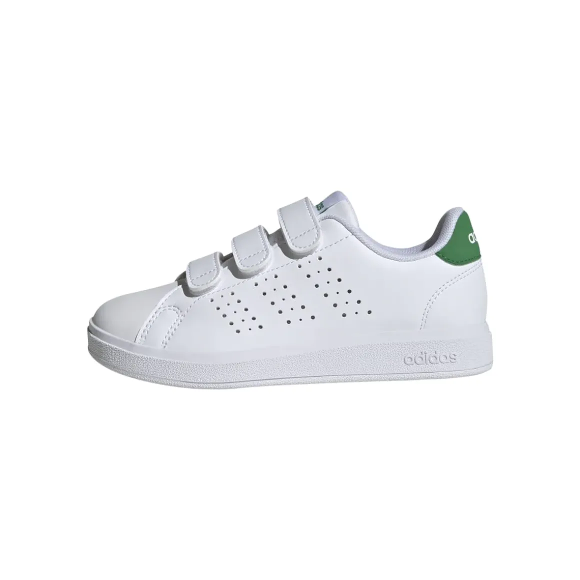 Sneakers da ragazzo bianche con dettagli verdi Advantage Base 2.0 adidas