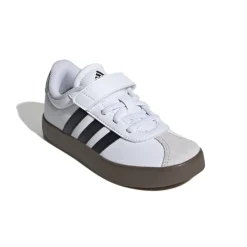 Sneakers da ragazzo bianche e nere con logo adidas VL Court 3.0