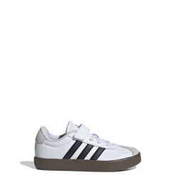 Sneakers da ragazzo bianche e nere con logo adidas VL Court 3.0