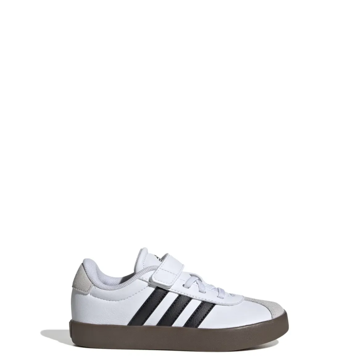 Sneakers da ragazzo bianche e nere con logo adidas VL Court 3.0