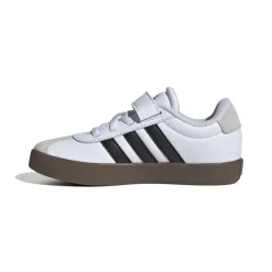 Sneakers da ragazzo bianche e nere con logo adidas VL Court 3.0