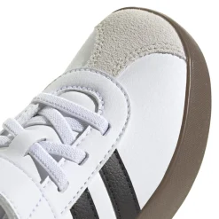 Sneakers da ragazzo bianche e nere con logo adidas VL Court 3.0