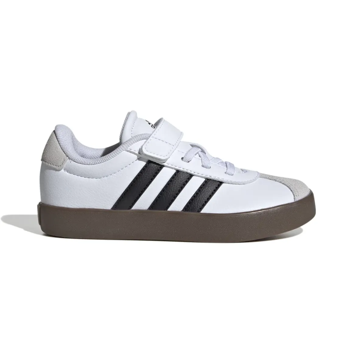 Sneakers da ragazzo bianche e nere con logo adidas VL Court 3.0