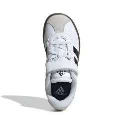 Sneakers da ragazzo bianche e nere con logo adidas VL Court 3.0