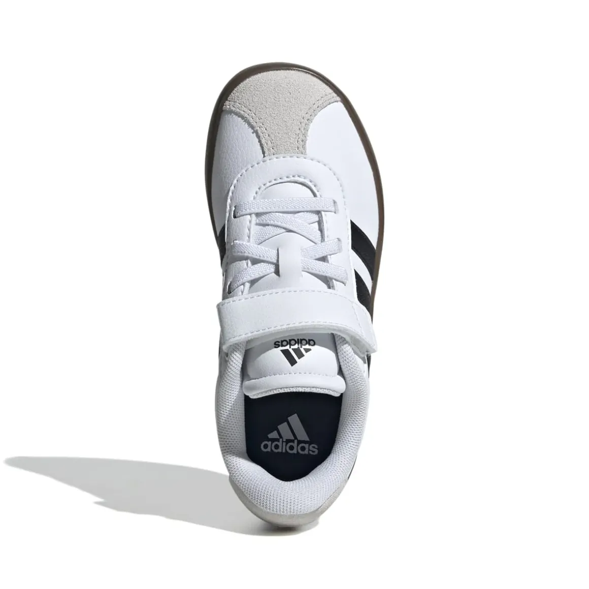 Sneakers da ragazzo bianche e nere con logo adidas VL Court 3.0