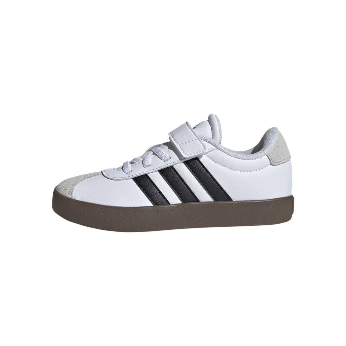 Sneakers da ragazzo bianche e nere con logo adidas VL Court 3.0