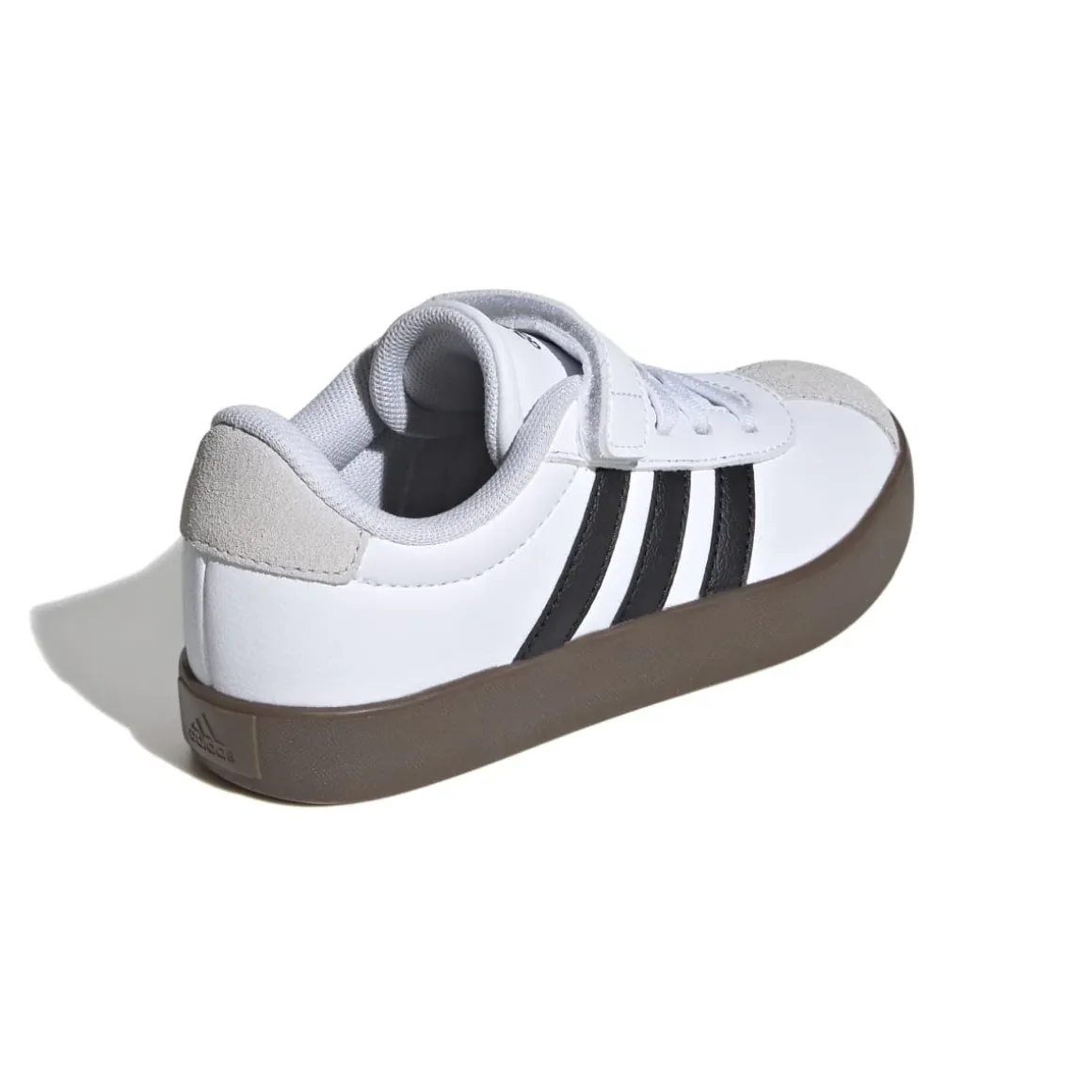 Sneakers da ragazzo bianche e nere con logo adidas VL Court 3.0