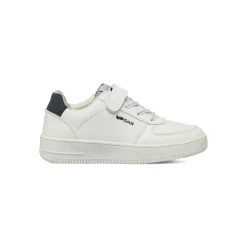Sneakers da Ragazzo bianche Gas con chiusura a strappo e dettagli blu