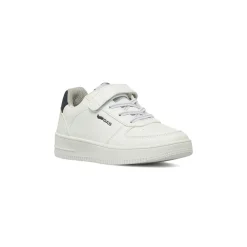 Sneakers da Ragazzo bianche Gas con chiusura a strappo e dettagli blu