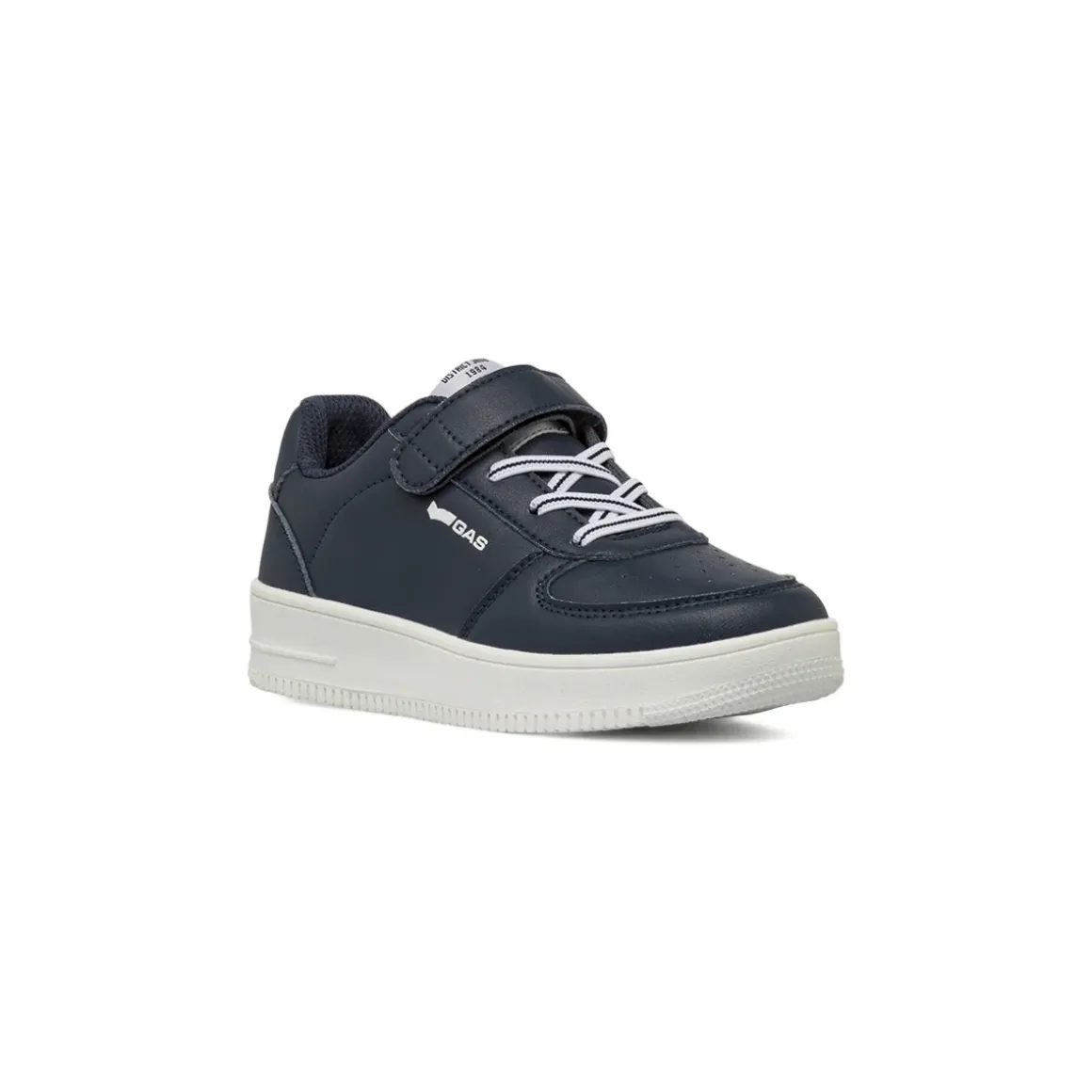 Sneakers da Ragazzo blu Gas con chiusura in velcro e dettagli bianchi