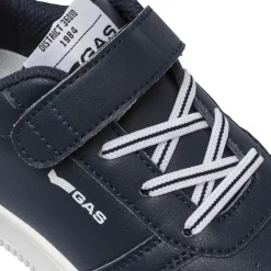 Sneakers da Ragazzo blu Gas con chiusura in velcro e dettagli bianchi
