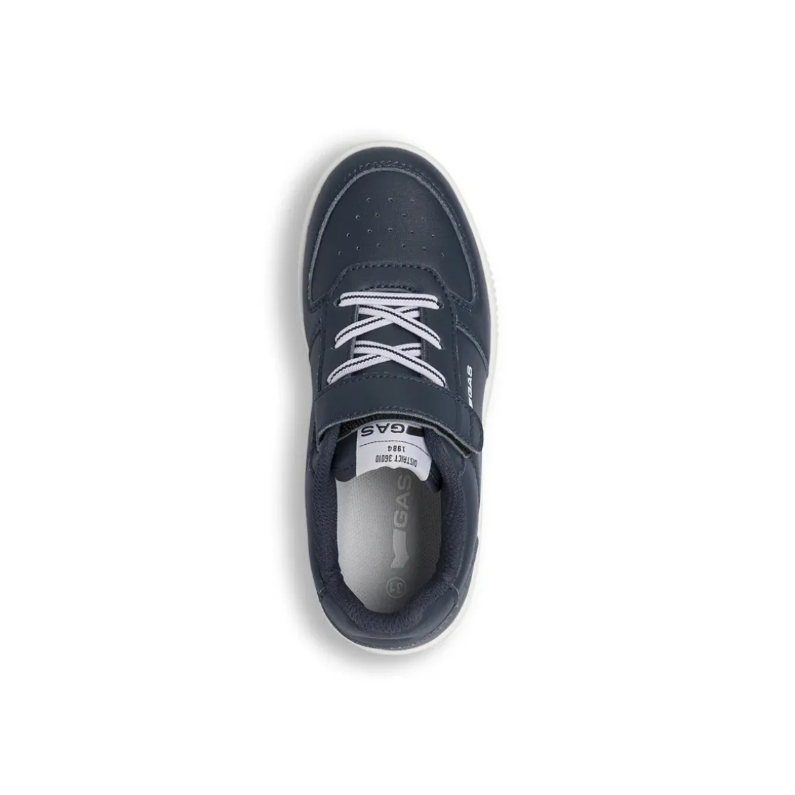 Sneakers da Ragazzo blu Gas con chiusura in velcro e dettagli bianchi