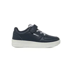Sneakers da Ragazzo blu Gas con chiusura in velcro e dettagli bianchi