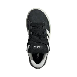 Sneakers da ragazzo e ragazza nere in pelle effetto scamosciato adidas Grand Court 00s