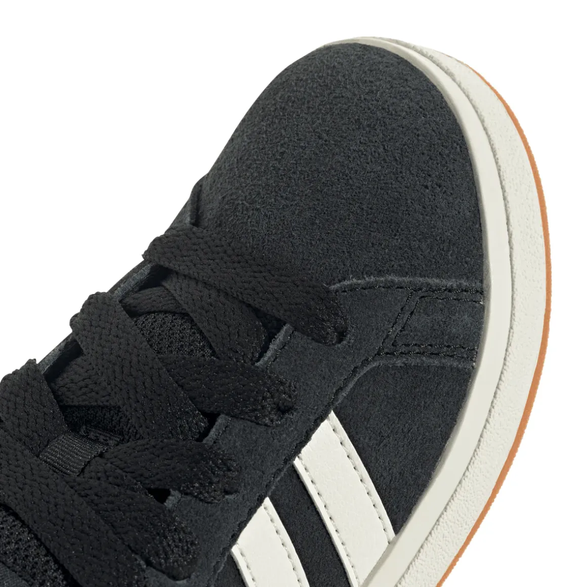 Sneakers da ragazzo e ragazza nere in pelle effetto scamosciato adidas Grand Court 00s