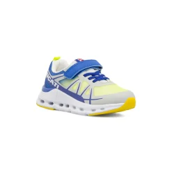 Sneakers da Ragazzo grigie e blu con strappo e lacci elastici Ducati